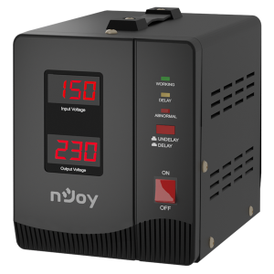 NJOY Toroid Transzformátor 2000VA - Alvis 2000 AVR (Kimenet: 2x Shucko, LCD kijelző, indítás késleltetés)
