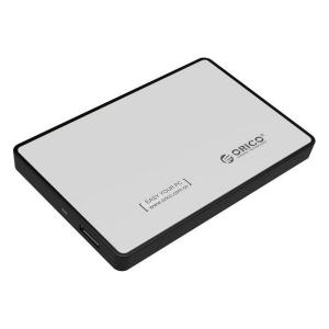 Orico Külső HDD/SSD Ház 2.5" - 2588US3-V1-SV/33/ (USB-A, Max.: 9,5 mm Max.: 4TB, ezüst)