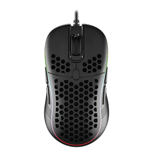 Rampage Egér Gamer - SMX-R85 GENTLE (6400DPI, 6 gomb, makro, RGB LED, harisnyázott kábel, fekete)