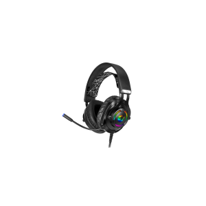 Rampage Fejhallgató - RM-K18 DOUBLE BLACK (7.1, mikrofon, USB, hangerőszabályzó, nagy-párnás, fekete)
