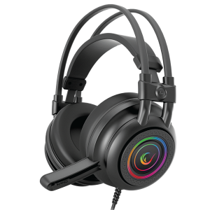 Rampage Fejhallgató - RM-K2 X-QUADRO RGB (7.1, mikrofon, USB, hangerőszabályzó, nagy-párnás, 2.2m kábel, fekete)