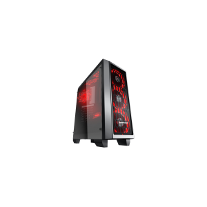 Rampage Számítógépház - Chaser (fekete; ablakos; ATX; alsó táp; 4x120mm LED; 1xUSB3.0 + 2xUSB2.0, I/O; porszűrő)