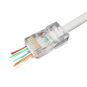 RJ45 Cat5 átfűzhető csatlakozó UTP kábelre, 8P8C - 100db/csomag