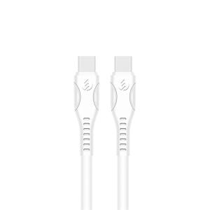 S-Link kábel - SW-C305 (5A, 12W, Gyorstöltés, Type-C to Type-C, 100cm adat+töltőkábel, fehér)