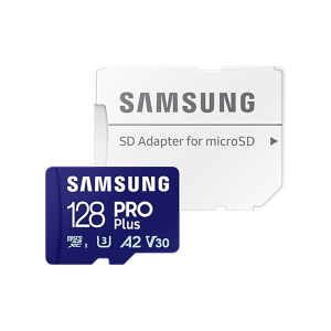Samsung MicroSD kártya - 128GB MB-MD128SA/EU (PRO PLUS, R180/W130, adapter, 128GB)