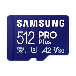 Samsung MicroSD kártya - 512GB MB-MD512SA/EU (PRO PLUS, UHS-I, R180/W130, adapter, 512GB)
