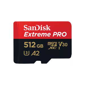 SanDisk MicroSD Kártya - 512GB Extreme Pro (200/140 MB/s, Class 10 UHS-I U3, A2 V30) + adapter