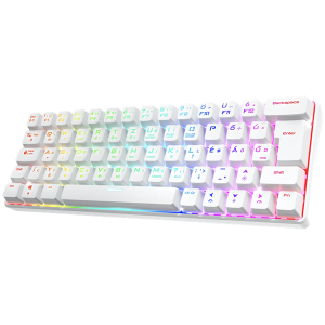 Spirit of Gamer Billentyűzet Mechanikus - XPERT K200 White  (TKL, SOG red, RGB LED,USB, anti-ghosting, fehér, magyar)