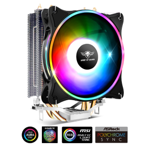 Spirit of Gamer CPU Cooler - CPU AIRCOOLER 120 MM ARGB (27dB; 2500 RPM; 1x12cm; aluminium/réz)