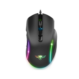 Spirit of Gamer Egér - ELITE-M30 (Optikai, 12800DPI, 10 gomb programozható, RGB, harisnyázott kábel, fekete)