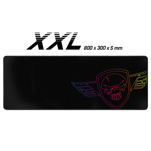 Spirit of Gamer Egérpad - Darkskull Mouse Pad - Ultra King Size (800 x 300 x 5mm; varrott szélek; fekete)