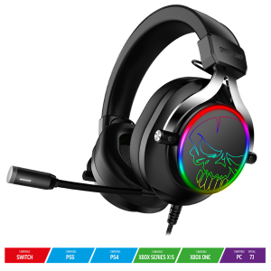 Spirit of Gamer Fejhallgató - MIC-XH600 (MultiPlatform, 7.1, mikrofon, hangerőszabályzó, nagy-párnás, fekete)