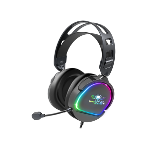 Spirit of Gamer Fejhallgató - PRO-H6 RGB Black (MultiPlatform, mikrofon, 3.5mm jack, hangerőszabályzó, 2m kábel, fekete)