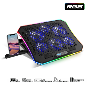 Spirit of Gamer Notebook Hűtőpad 17"-ig - AIRBLADE 1200 RGB (18dB; max. 79 m3/h; 3x11cm+3x70cm, RGB LED, 2xUSB2.0)