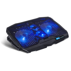 Spirit of Gamer Notebook Hűtőpad 17"-ig - AIRBLADE 600 Blue (15dB; max. 95,14 m3/h; 2x12cm, LED, 2xUSB2.0)