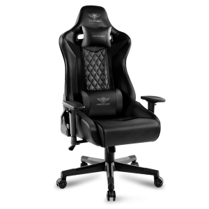 Spirit of Gamer szék - CRUSADER Black (állítható dőlés/magasság/kartámasz; max.120kg-ig, fekete)