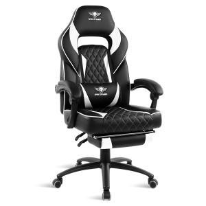 Spirit of Gamer szék - MUSTANG White (állítható dőlés/magasság; kihajtható lábtartó; max.120kg-ig, fehér)
