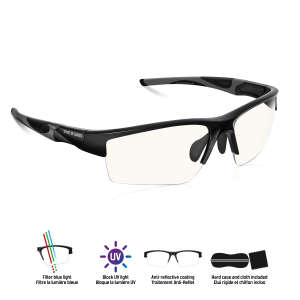 Spirit of Gamer Szemüveg - Retina Pro (Kékfény/UV szűrő, tükröződés mentes, modern dizájn, fekete)
