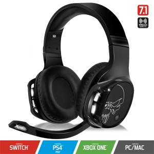 Spirit of Gamer Wireless Fejhallgató - MIC-XH1100 (MultiPlatform,7.1,mikrofon, hangerőszabályzó, nagy-párnás, fekete)