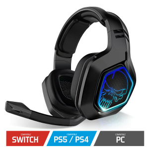 Spirit of Gamer Wireless Fejhallgató - MIC-XH900 (MultiPlatform, mikrofon, hangerőszabályzó, nagy-párnás, fekete)