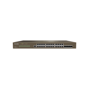 Tenda Switch Vezérelhető - TEG3328F (L2; 24x1Gbps + 4x1G SFP port; rack-mount)