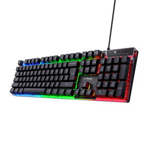 Trust Billentyűzet Gamer - GXT 835 Azor (LED háttérvilágítás; USB; fekete; magyar)