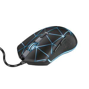 Trust Egér Gamer - GXT 133 Locx (Optikai érzékelő; 800-4000DPI; 6 gomb; LED, 180cm kábel)