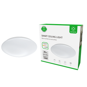 Woox Smart Home Mennyezeti Lámpa - R5111 (15W, IP20, 18 db SMD LED, 25000H, 1200lm, állítható fényerő)