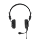 Bluestork Fejhallgató - MC201 Office Headset (mikrofon; hangerő szabályzó, 3,5 Jack, fekete)