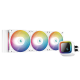 DeepCool CPU Water Cooler - LS720 WH (max 19dB; max. 145,86 m3/h; 3x12cm, A-RGB LED, fehér)