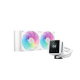 DeepCool CPU Water Cooler - MYSTIQUE 240 WH ARGB (max 21dB; max. 123,09 m3/h; 2x12cm, LED kijelző, fehér)