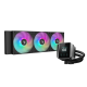 DeepCool CPU Water Cooler - MYSTIQUE 360 ARGB (max 21dB; max. 123,09 m3/h; 3x12cm, LED kijelző, fekete)