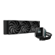 DeepCool CPU Water Cooler - MYSTIQUE 360 (max 21dB; max. 123,09 m3/h; 3x12cm, LED kijelző, fekete)