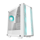 DeepCool Számítógépház - CC560 WHITE V2 (fehér, ablakos, 4x12cm LED venti, ATX, 1xUSB3.0, 1xUSB2.0, fehér)