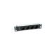Equip Hálózati Elosztó - 333311 (Schuko, 4x Schuko, Rack 1U, 1,8m kábel, aluminium, fekete)