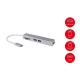Equip Multifunkciós átalakító - 133480 (Bemenet: USB-C, Kimenet: HDMI/USB3.2 Gen1/TF/MicroSD)