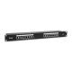 Equip Patch Panel - 326417 (16 port, Cat6, 1U, árnyékolt, fekete)