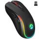 Everest Vezeték nélküli Egér - SM-W75 -X-RAPID (1600 DPI, 6 gomb, optikai, fekete, RGB LED)