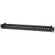 Manhattan Patch panel - CAT5e FTP árnyékolt patch panel, 24 portos, 1U, Fekete
