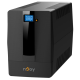 NJOY Szünetmentes 1500VA - Horus Plus 1500 (4 Schuko, line-interaktív, RJ45 védelem, USB, szoftver, LCD kijelző, fekete)