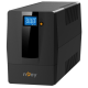 NJOY Szünetmentes  600VA - Horus Plus 600 (2 Schuko, line-interaktív, RJ11 védelem, USB, szoftver, LCD kijelző, fekete)