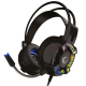Rampage Fejhallgató - STYLES RGB (7.1, mikrofon, USB, hangerőszabályzó, nagy-párnás, 2,2m kábel, fekete)