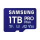 Samsung MicroSD kártya - 1TB MB-MD1T0SB/WW (PRO PLUS kártyaolvasóval, microSDXC, UHS-I, R180/W130, adapter, 1TB)