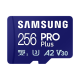Samsung MicroSD kártya - 256GB MB-MD256SB/WW (PRO PLUS kártyaolvasóval, R180/W130, 256GB)