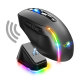 Spirit of Gamer Egér Vezeték nélküli  - ELITE-M50 Black (Optikai, 8000DPI, 1000Hz, 6 programozható gomb, RGB, fekete)