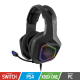 Spirit of Gamer Fejhallgató - ELITE H50 Black (MultiPlatform, RGB, 3.5mm Jack, mikrofon, hangerőszabályzó, nagy-párnás)