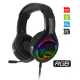 Spirit of Gamer Fejhallgató - PRO-H8 RGB Dark (MultiPlatform, mikrofon, 3.5mm jack, hangerőszabályzó, 2m kábel, fekete)